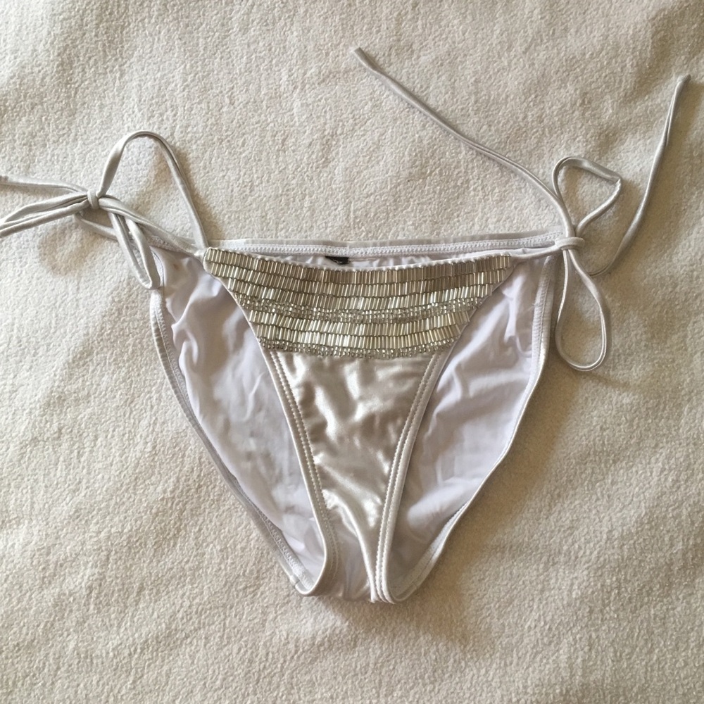 SOFIA by ViX Silver Beaded Metallic Bottoms Size L